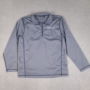 The North Face Shirt Mens Large Gray 1/4 Zip Pullover Long Sleeve Chewy On Front